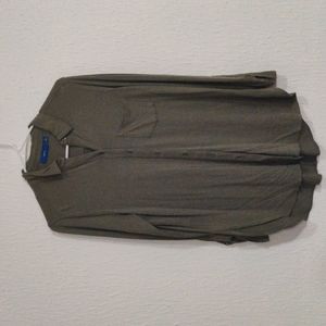 Long button down top